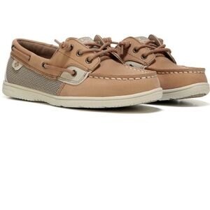 SPERRY Shoresider 3 Eye Boat Shoe Tan & Cream Size 3